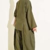 Two-Piece Set with Side Panel Details Khaki - Imagen 3