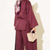 Two-Piece Set with Side Panel Details Plum - Imagen 3