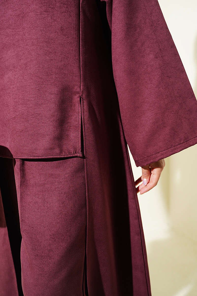 Two-Piece Set with Side Panel Details Plum - Imagen 4