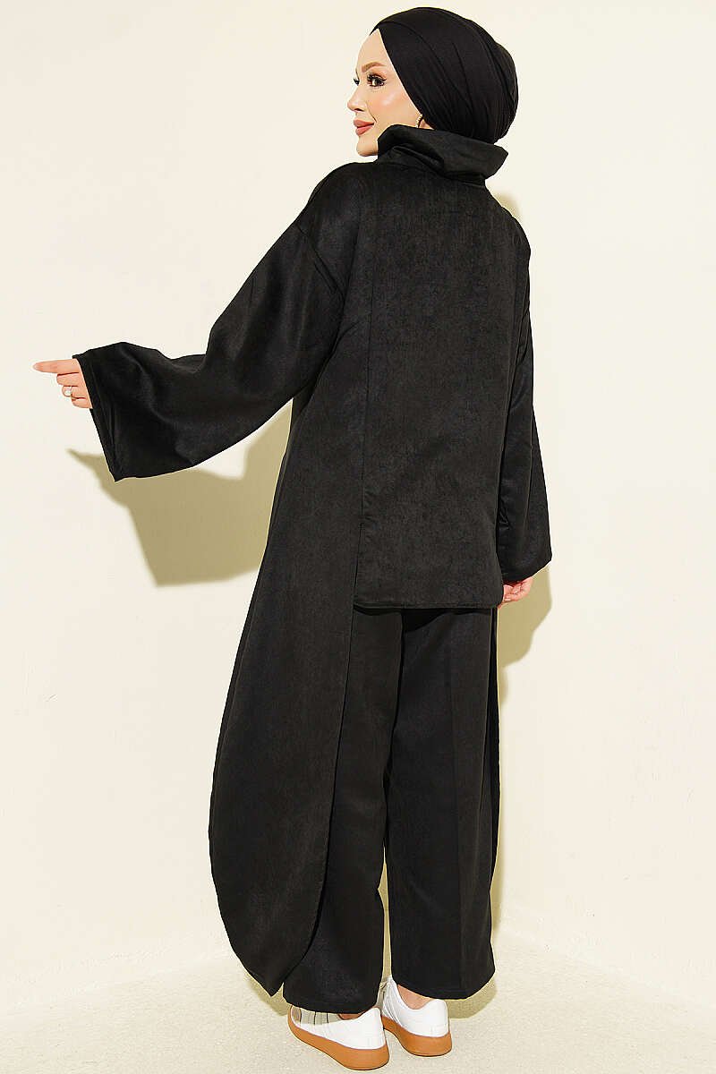 Two-Piece Set with Side Panel Details Black - Afbeelding 3