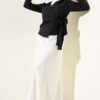 Side Tied Short Shirt Black - immagine 2