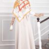 Side-tie Scuba Wrap Hem Skirt Beige – Image 4