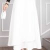 Side-tie Scuba Wrap Hem Skirt Ecru – Image 2