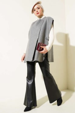 Alternative view of Side Snap Sweater Smoke