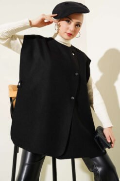 Alternative view of Side Snap Sweater Black