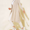 Side-Seamed Tied Cardigan Beige - الصورة 2
