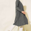 Side-Seamed Tied Cardigan Smoke - الصورة 2