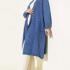 Side-Seamed Tied Cardigan Indigo