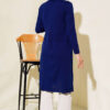 Side-Seamed Tied Cardigan Navy Blue - الصورة 3