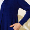 Side-Seamed Tied Cardigan Navy Blue - الصورة 4