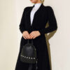Side-Seamed Tied Cardigan Black