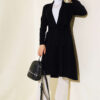 Side-Seamed Tied Cardigan Black – Image 2