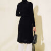 Side-Seamed Tied Cardigan Black – Image 3
