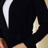 Side-Seamed Tied Cardigan Black – Image 4