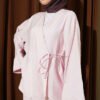 Side Tie Kimono Two-Piece Set Pink - Image 2