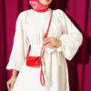 Batwing Sleeve Textured Dress Ecru - Image 2