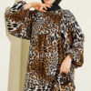 Batwing Sleeve Viscose Top Leopard - Image 2