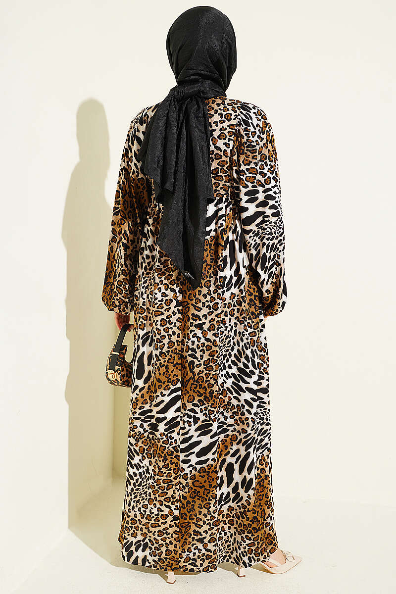 Batwing Sleeve Viscose Top Leopard - Image 3