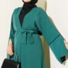 ⁦Batwing Sleeve Two-Piece Set Green⁩ - الصورة ⁦2⁩