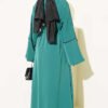 ⁦Batwing Sleeve Two-Piece Set Green⁩ - الصورة ⁦3⁩