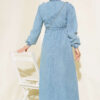 Half Zip Denim Dress Denim Blue - الصورة 3
