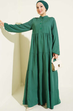 Half Buttoned Belmando Dress Green
