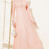 Half Button Lace Evening Dress Puppy Pink - Imagen 2