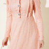 Half Button Lace Evening Dress Puppy Pink - Imagen 4