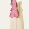 Half Button Front Tied Tunic Rose Dust - Afbeelding 3