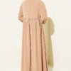 Half Button Oversized Dress Latte - immagine 3