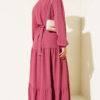 Half Pleated Button Dress Rose Dust - immagine 3