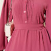 Half Pleated Button Dress Rose Dust - immagine 4