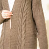 Textured Stripe Knit Cardigan Bronze – Bild 4