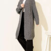 Textured Stripe Knit Cardigan Smoke – Bild 2