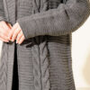 Textured Stripe Knit Cardigan Smoke – Bild 4