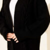 Textured Stripe Knit Cardigan Black - Afbeelding 4
