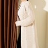 Textured Stripe Knit Cardigan Stone