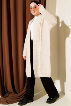 Alternative view of Textured Stripe Knit Cardigan Stone