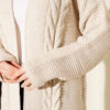 Textured Stripe Knit Cardigan Stone - Afbeelding 4