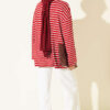 Striped Viscose Tunic Burgundy - Image 3