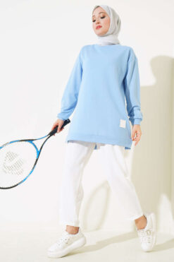 Alternative view of Printed Patch Tunic Baby Blue