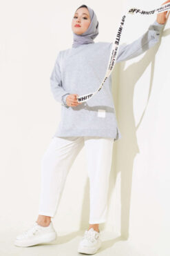 Alternative view of Printed Patch Tunic Grey