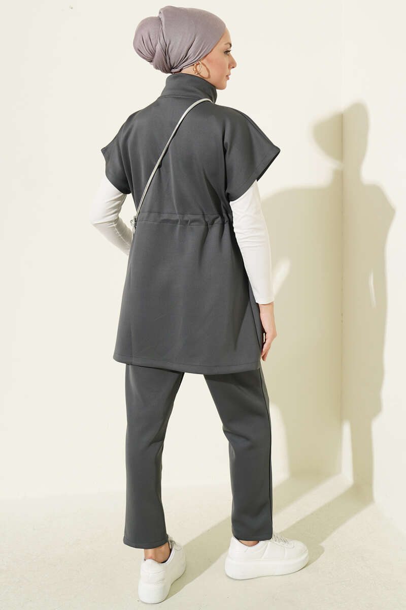 Hooded Scuba Two-Piece Set Smoke – Image 3