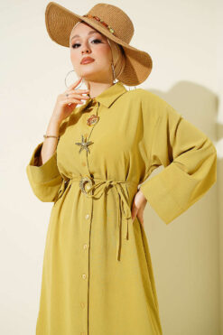 Alternative view of Star Gold Brooch Double Set Oil Green
