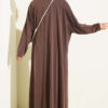 Split-Detail Two-Piece Knit Set Brown - Afbeelding 4