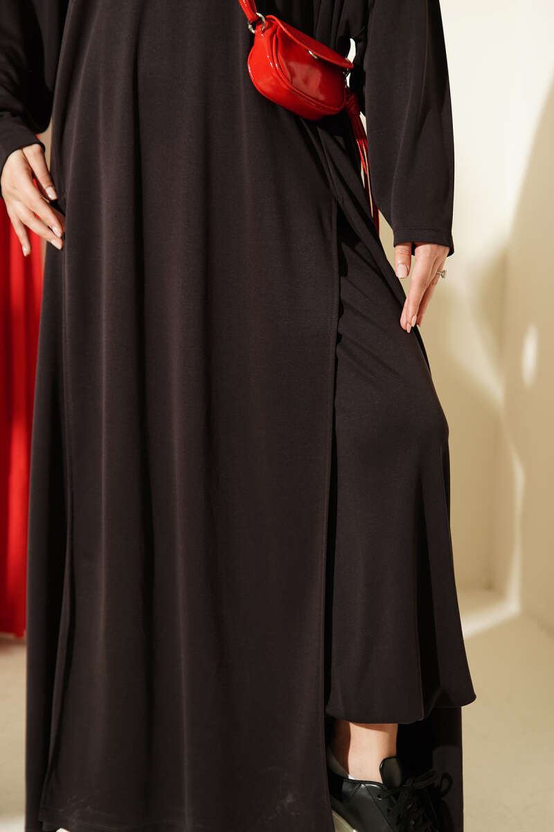 Split-Detail Two-Piece Knit Set Black - Imagen 4