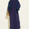 Slit Detail Tencel Long Tunic Navy Blue - الصورة 3