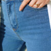 High Waist Palazzo Denim Pants with Tint Finish Light Blue – Bild 4