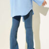 High Waist Flared Pants Blue - immagine 3
