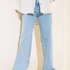 High Waist Palazzo Pants Light Khaki - immagine 2